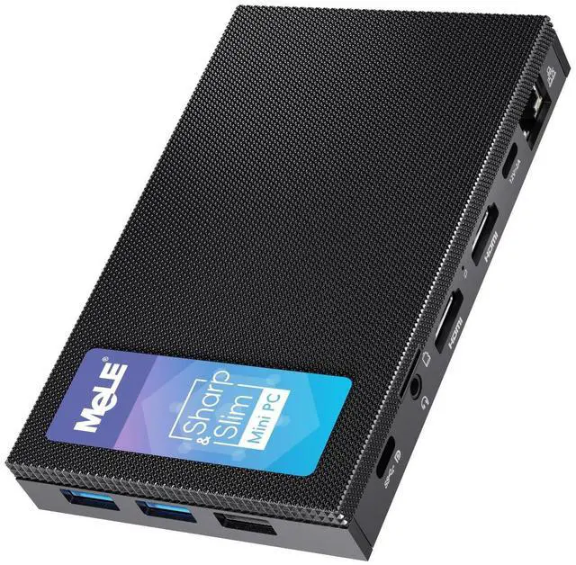 Main image of MeLE Mini PC Quieter 4C, N100 Fanless Mini Computers, 32GB LPDDR5 RAM(4800MHz), 512GB SSD, 2.4/5G Wi-Fi, Full-Functional USB-C, 4K Triple Display Desktop on Office, Education, Astrophotography