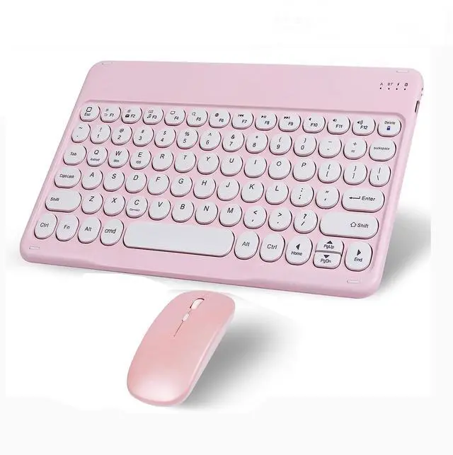Alt view image 2 of 5 - Bluetooth Keyboard Mouse Portable Small Slim Compact Typewriter Ergonomic Travel Bluetooth Keyboard Mouse for iPhone iPad MacBook Pro Laptop Android Phone Samsung Tablet,Bluetooth Foldable Keyboad