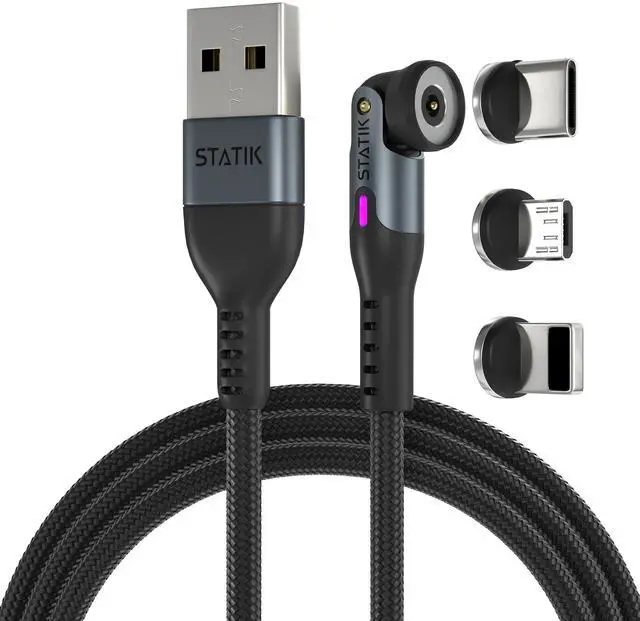 Alt view image 2 of 5 - Statik 360 Pro Gen2 Charging Cable (6ft) & GaN Charger (100W)