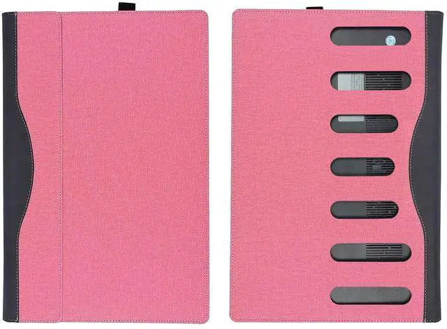 Alt view image 3 of 5 - RUNMEIJIA Laptop Case Cover for Lenovo ThinkPad E16 Gen1/ Gen2/ Gen3 2023-2025 16 inch [Do Check Model] Notebook Sleeve Computer Bag Protective PU Leather Shell (Pink)