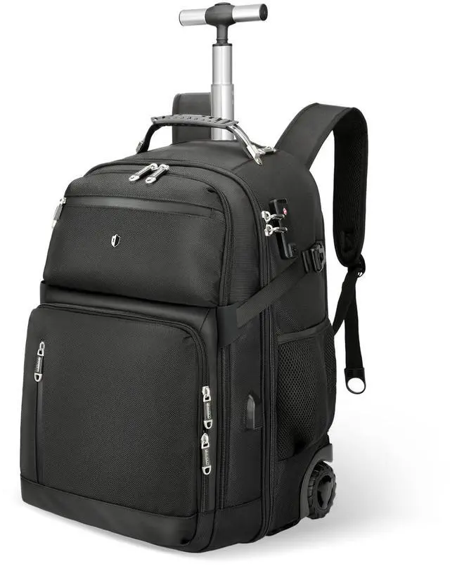 Main image of SWICKY RICOOI Vacuum Rolling Backpack,50L Roller Travel Laptop Backpack with Anti-Theft,rolling backpack for travel,Water-Resistant Carry-On Luggage,Business and Commuting (A)