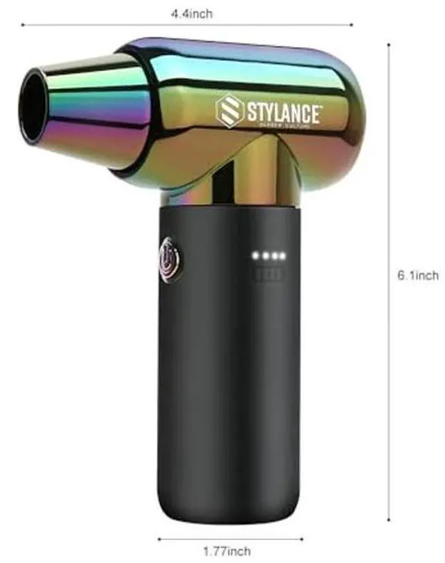 Alt view image 2 of 5 - STYLANCE Compressed Barber Air Duster,110000RPM Electric Air Duster, for Cooling,Computer Keyboard, Cleaning,Salon,Home, Type-C (Green)