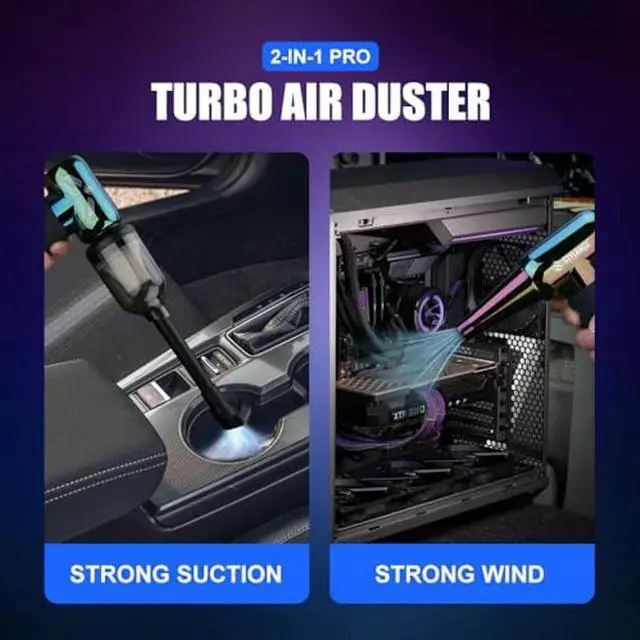 Alt view image 5 of 5 - STYLANCE Compressed Barber Air Duster,110000RPM Electric Air Duster, for Cooling,Computer Keyboard, Cleaning,Salon,Home, Type-C (Green)
