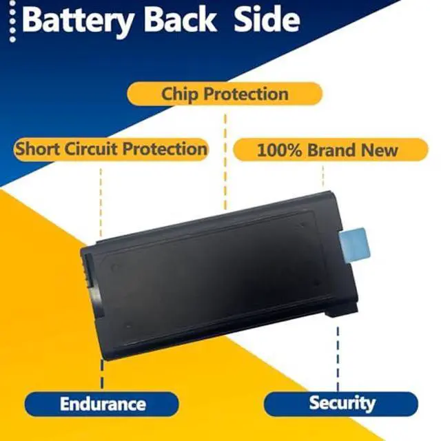 Alt view image 4 of 5 - TAVZENL CF-VZSU71U 69Wh Battery Replacement for Panasonic Toughbook CF-53 CF-31 CF-30 Series CF-VZSU72U CF-VZSU1430U CF-VZSU46 CF-VZSU46S CF-VZSU46U CF-VZSU46R 10.8V 6750mAh