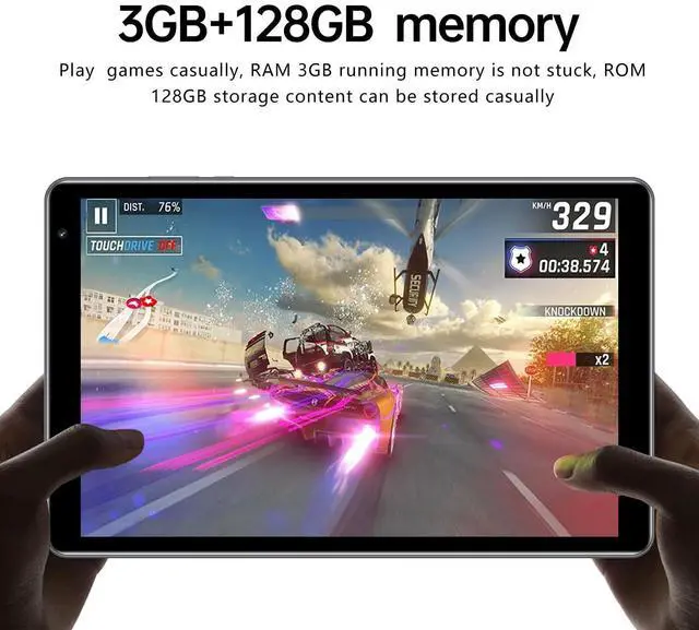 Alt view image 4 of 5 - Aidekunlin Tablet with Keyboard,10.1 inch Screen,3GB RAM,128G+128G Memory,4G LTE Android Tablet with Dual SIM Slots, 5MP+16MP Camera, 5000mAh Battery,Notebook Computer (Green, 5)