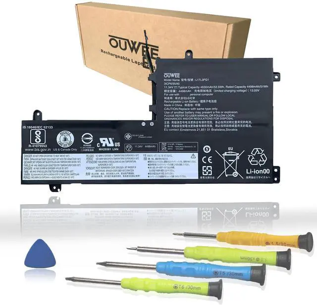 Main image of OUWEE L17L3PG1 L17C3PG1 L17M3PG1 Laptop Battery Compatible with Lenovo Legion Y530-15ICH Y7000 2019 1050 Y7000-2019-PG0 Y540-15IRH-PG0 Y7000P Series Notebook L17M3PG3 11.34V 52.5Wh