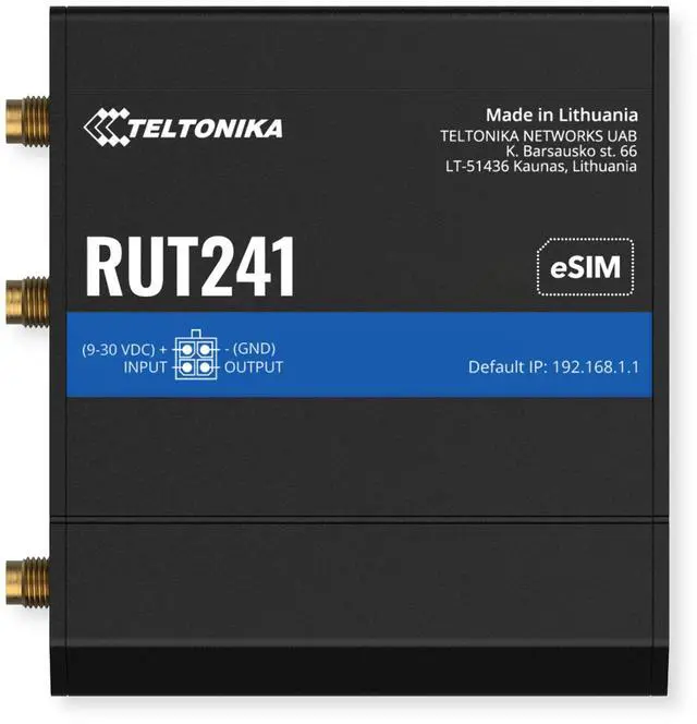 Alt view image 2 of 5 - Teltonika RUT241098000 Model RUT241 Industrial 4G LTE Cellular Router, 4G LTE Wi-Fi Router, US Version, Works with Verizon AT&T T-Mobile, Automatic WAN Failover with Auto Switching, Advanced VPN