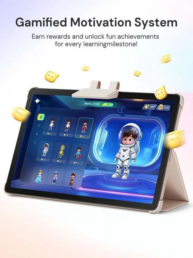 Alt view image 5 of 5 - Think Academy AI Kids Tablet TalPad T100 - Educational Resource Content 2200+, AI Tutor Step-by-Step Student Learning Success, Parental Controls, 11" Eye-Care Screen T100 for PreK - G6 (Standard)
