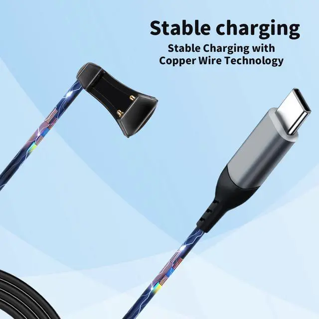 Alt view image 5 of 5 - Audio Sunglasses Type-C Charging Cable, Replacement USB Charging Cable, Compatible with Ray-Ban Meta Wayfarer/Skyler/Headliner Sport Sunglasses, 4.9ft 150cm Black - Audio Sunglasses Accessories