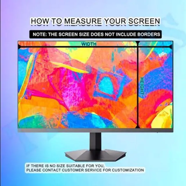 Alt view image 3 of 5 - TYLGDSGS 25 Inch Computer Privacy Screen Filter 21.81Inx12.28In - Anti-Spy Data Security Computer Screen Privacy Shield - Anti Blue Light - Anti Glare Screen Protector Film,16:9 Widescreen Monitor