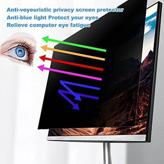 Alt view image 4 of 5 - TYLGDSGS 25 Inch Computer Privacy Screen Filter 21.81Inx12.28In - Anti-Spy Data Security Computer Screen Privacy Shield - Anti Blue Light - Anti Glare Screen Protector Film,16:9 Widescreen Monitor