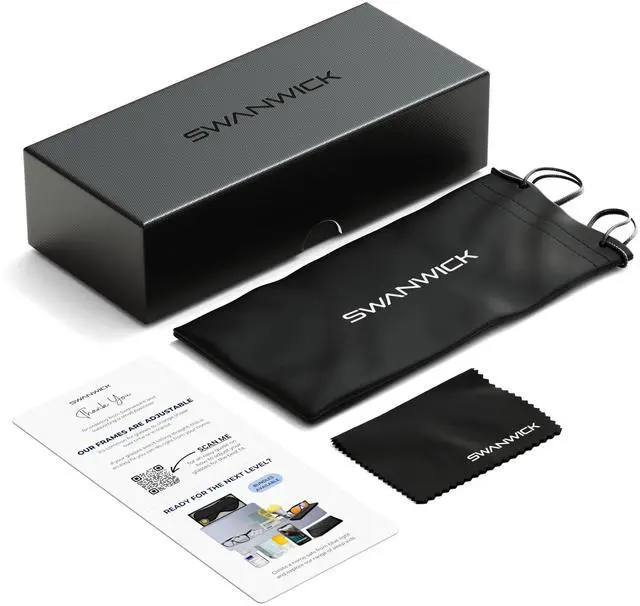 Alt view image 2 of 5 - Swanwick HARVARD NIGHT SWANNIES - Premium Blue Light Blocking Glasses, Clear Lens, Block Blue Light from Gaming PC, Smartphone w/FREE $497 Training Course (Black, Regular)