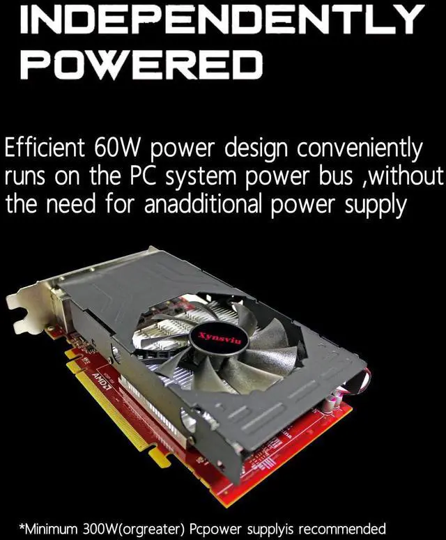 Alt view image 5 of 5 - Xynsviu Radeon R7 350 4G Graphics Card, with 6 HDMI Monitor Graphics Card,Computer PC GPU GDDR5 128 Bit DirectX 12 PCI Express X16 3.0, DisplayPort Low-Profile Video Cards (AMD R7 350 4G 6HDMI)