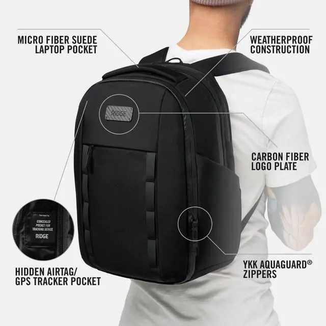 Alt view image 5 of 5 - The Ridge Commuter Pro Backpack - Royal Black