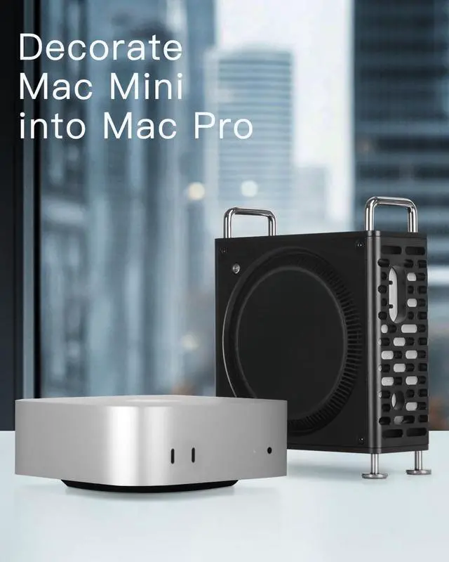 Alt view image 3 of 5 - Aluminum Chassis Stand for 2024 Mac Mini M4/M4 Pro - Mac Mini M4 Case - Optimized Heat Dissipation - Accessories for Mini M4 -Mac Mini M4 Mount -Mac Mini M4 Holder