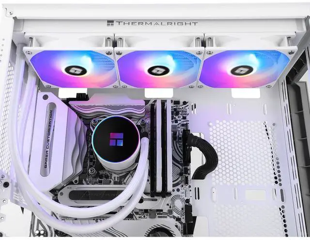 Alt view image 2 of 5 - Thermalrlght Frozen Magic 360 White ARGB V2 Liquid CPU Cooler, AIO Pump Head Speed up to 2800RPM, TL-C12W-S V2 PWM Fans,for AMD/AM4/AM5, Intel LGA1150/1151/1200/2011/1700, Computer CPU Liquid Cooler