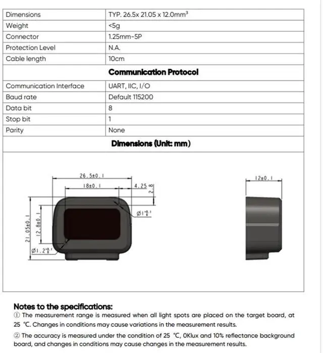 Alt view image 4 of 5 - youyeetoo TF-NOVA Lidar Sensor - Compact Size Linear Spot Laser Radar Range 0.1-7M Outdoor Indoor Stable Detection Supports UART, IIC, I/O