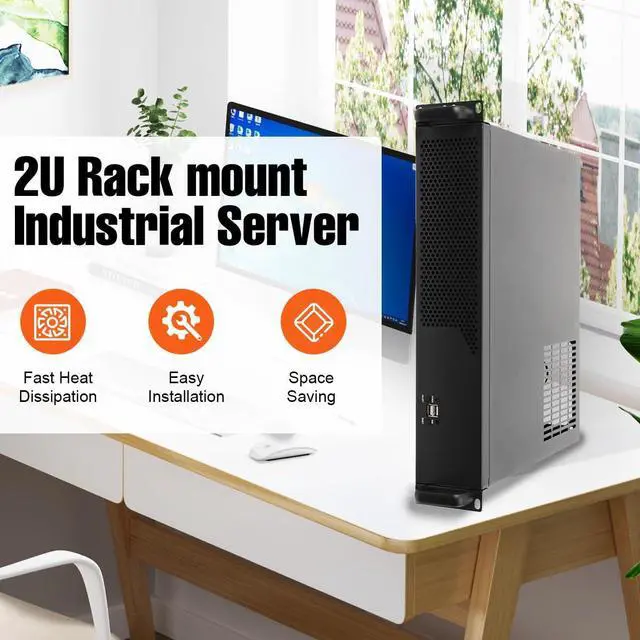 Alt view image 5 of 5 - QAVODB 2U Server Chassis Server Case Rackmount Case Supports Mini ITX and Micro ATX (9.6 x 9.6) Mainboards Supports 3 x 3.5 HDD or 2 x 3.5 HDD + 1 x 2.5 SSD Hard Disks