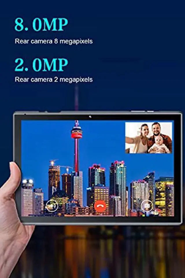 Alt view image 4 of 5 - Tablet 10 inch Android Tablet PC, 10.1" Android 14 Tablets, DDR4 6GB RAM 32GB ROM 2MP+8MP Dual Camera, WiFi-6 Bluetooth 1TB Expand IPS Full HD Display Tab, 6000mAh Battery Powerful Performance Tablet