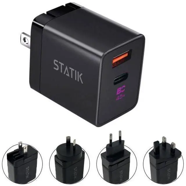 Alt view image 3 of 5 - Statik 360 3 Pack Charging Cable (3ft) & GaN Charger (45W)