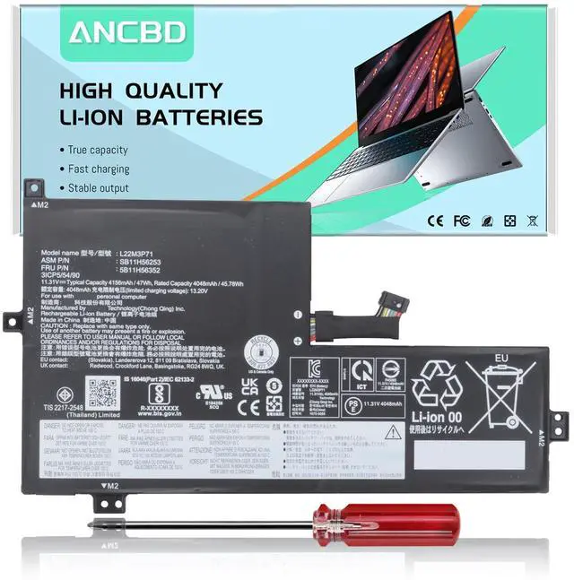 Main image of L22M3P71 Laptop Battery for Lenovo 100e 300e 500e Chromebook Gen4 Series/100w 300w 500w Gen 4 2023 Series L22M3P72 L22C3P71 L22D3P71 L22C3P70 L22B3PG0 L22C3PG0 L22D3PG0 L22M3PG0 L22X3PG0 11.31V/47Wh