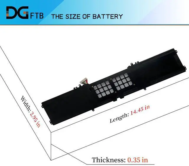 Alt view image 3 of 5 - RC30-0287 RZ09-0287 Battery for Razer Blade Pro 17 (2019/2020) Series, RZ09-0287 RZ09-02876 RZ09-02877 RZ09-02878 RZ09-03146 RZ09-02876E92-R3U1 RZ09-03295 RZ09-03297 RZ09-03295E42 15.4V 70.5Wh/4583mAh