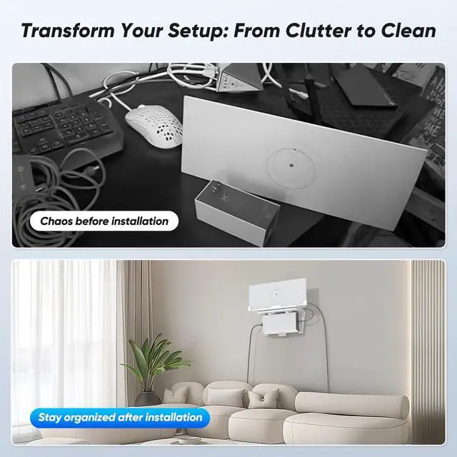 Alt view image 2 of 5 - Starlink Gen 3 Mount - Wall Mount for Starlink Gen 3 Router & Power Supply, Space-Saving and Durable Starlink Accessories, Easy Installation for Starlink Router, Modem Router Combo, Mesh Node