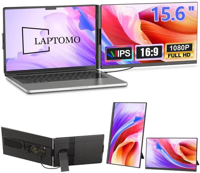 Main image of Laptomo Laptop Screen Extender 15.6", 120% sRGB 1080P FHD Laptop Monitor Extender, Dual Screen for 13-17" Laotop, Plug and Play Portable Monitor with Windows/Mac/Android/Chrome/PS5
