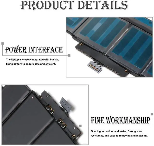 Alt view image 3 of 5 - VUOHOEG A1494 Laptop Battery Replacement for MacBook Pro 15 inch Retina A1398 (Late 2013 & Mid 2014);fit Retina ME293 ME294