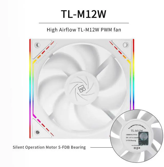 Alt view image 2 of 5 - Thermalrlght Frozen Infinity 240 White CPU Aio Cooler,TL-M12W*2 PWM Fans,Computer CPU Water Cooler,ARGB Infinity Mirror,240 CPU Liquid Cooling:LGA1851/1700/1150/1151/1200/2011,PC Water Cooling