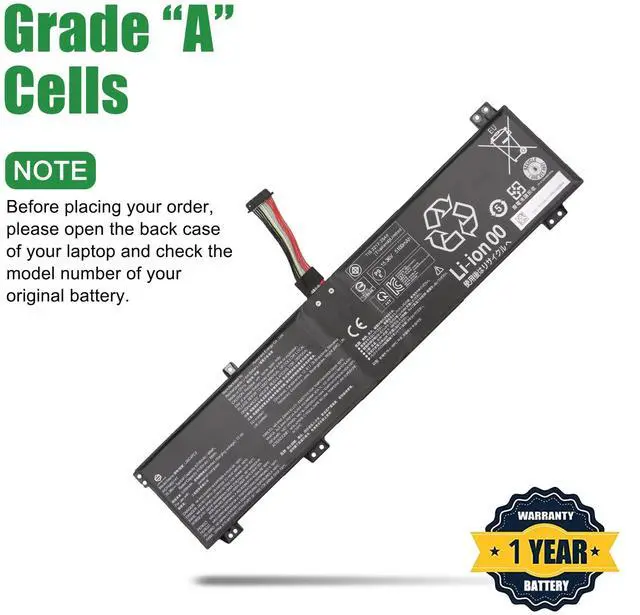 Alt view image 3 of 5 - JIAZIJIA L20C4PC2 5B11B53889 SB11B53887 Laptop Battery Replacement for Lenovo Legion 5-17ACH6 5-17ACH6H 5-17ITH6 5-17ITH6H Series Notebook L20M4PC2 5B11B53885 SB11B53884 15.36V 80Wh 5210mAh