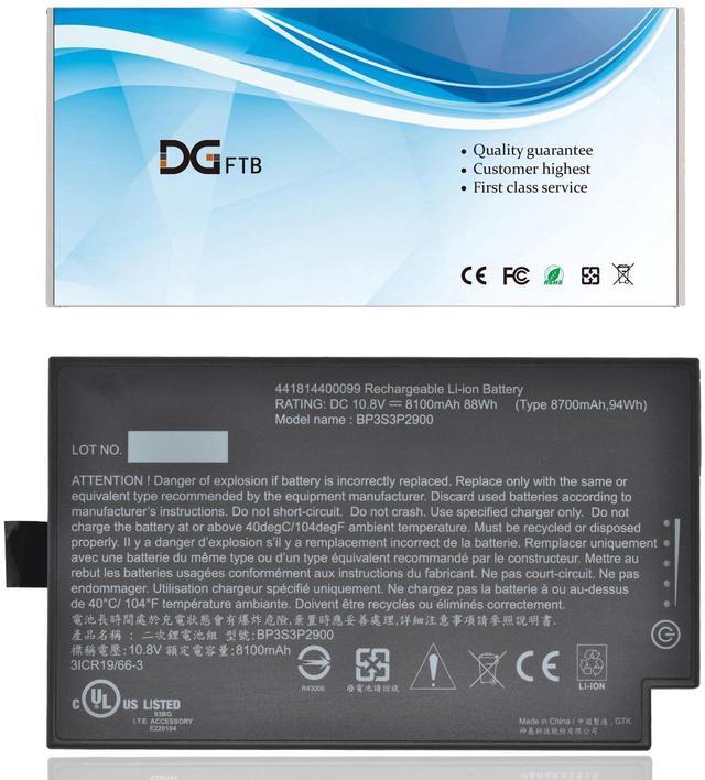 Main image of DGFTB BP3S3P2900 Laptop Battery for GETAC B300 B300X Series Notebook 441814400099 BP3S3P2900(P) BP3S3P2900P 4418144000490 3ICR19/66-3 10.8V 88Wh/8100mAh