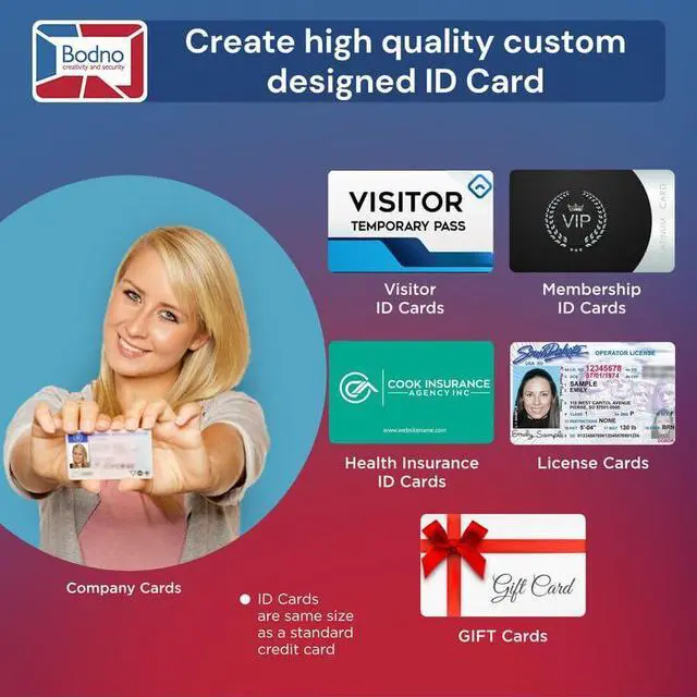 Alt view image 2 of 5 - Bodno Seaory S25 Single Sided ID Card Printer & Complete Supplies Package ID Software and Camera - Bronze Edition