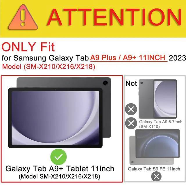 Alt view image 2 of 5 - VLEAQC Keyboard Case for Samsung Galaxy Tab A9+/A9 Plus 11 Inch 2023 (SM-X210/X216/X218), Detachable Color Backlit Bluetooth Keyboard and Mouse, Slim Lightweight Stand Cover with Pen Holder (Purple)