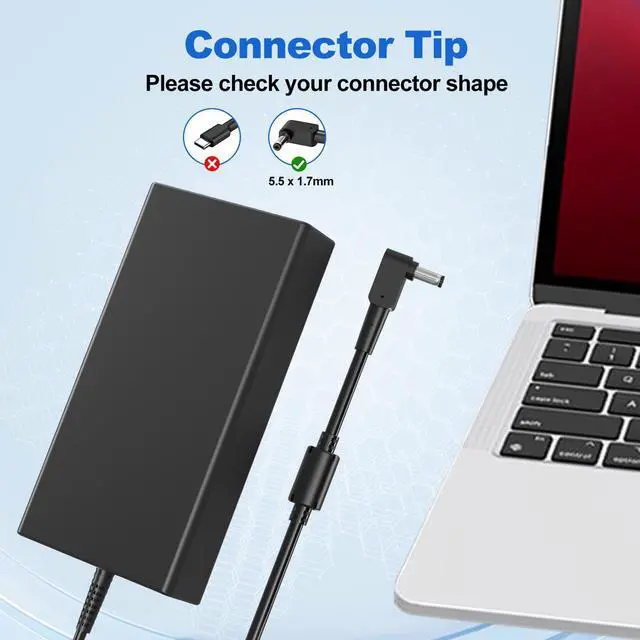Alt view image 2 of 5 - Slim 230W 11.8A 19.5V AC Charger for Acer Predator Helios 300 PH315-53 PH315-54 PH317-55 Predator Triton 300 500 PT315 PT515 PT515-52 Gaming Laptop Power Supply Adapter