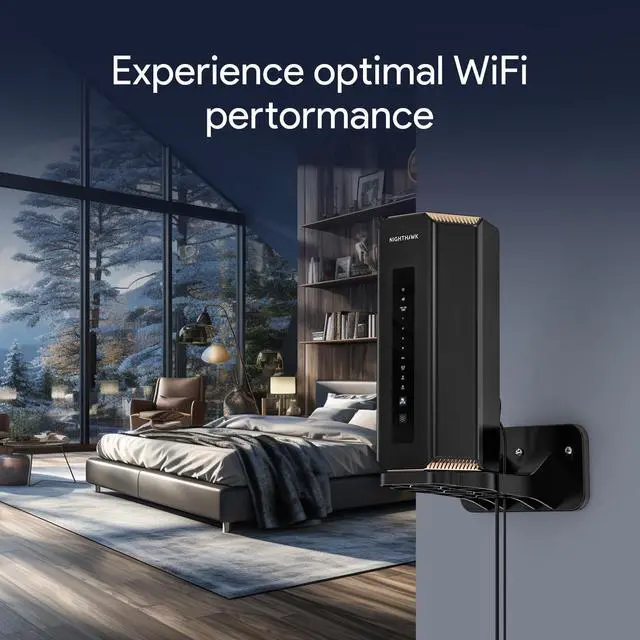 Alt view image 3 of 5 - XLTTYWL Orbi WiFi 7 Wall Mount Kit, Orbit 7 Mount Bracket Optimize Space Compatible with Orbi Wi-Fi 7 Mesh Systems & All Net Gear Nighthawk Wi Fi 7 Routers(RBEWMB-10000S)(Black, 3 Pack)