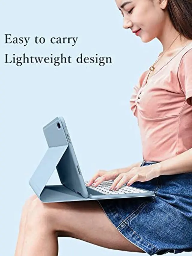 Alt view image 5 of 5 - YEEHi Keyboard Case Mouse for iPad 6th 5th Generation Air 2 Pro 9.7 Color Keyboard Round Key Cute Candy Colors Detachable Keyboard iPad 6 iPad 5 Cover (Dark Pink)