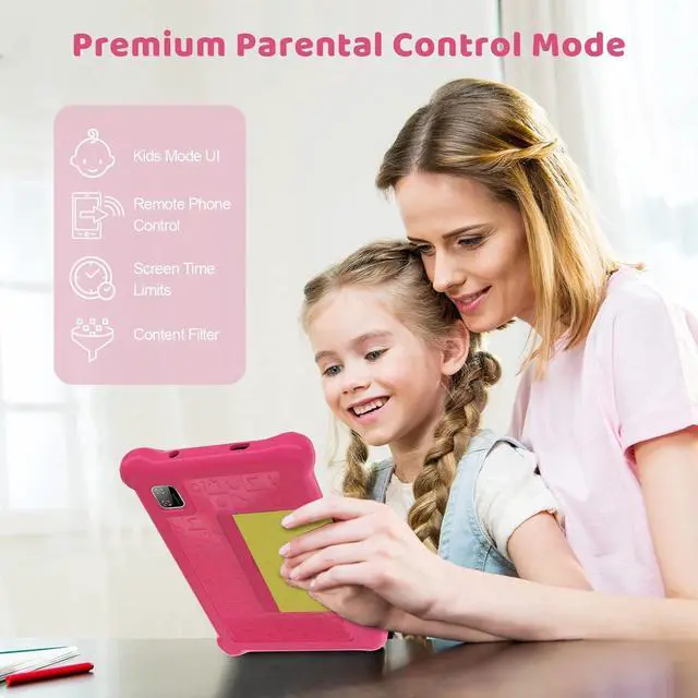 Alt view image 4 of 5 - Kids Tablet 7 inch,Android 12 Tablet for Kids,32GB ROM 128GB Expand,Parental Control,Kids Software Pre-Installed,,Android Learning Tablet Dual Camera