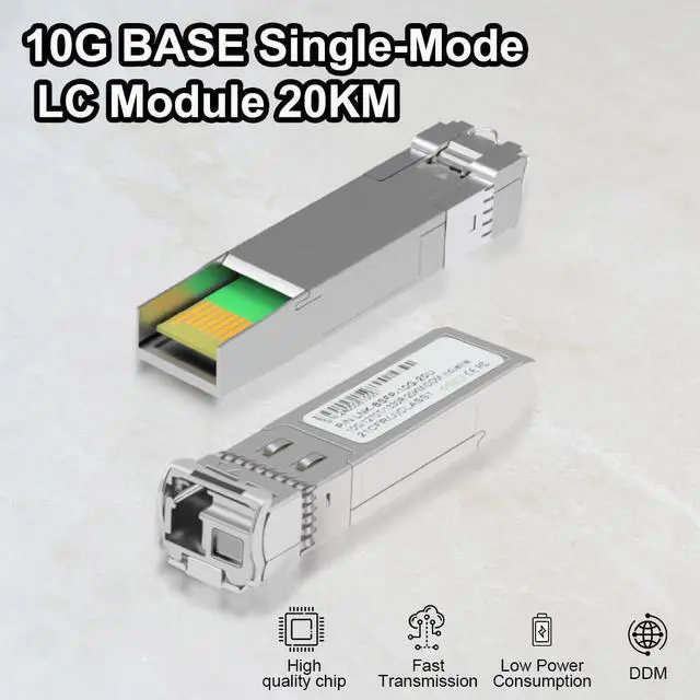 Alt view image 2 of 5 - 10G SFP Bi-Directional Singlemode Transceiver, 1270nm/1330nm, SMF LC 20km, with Digital Diagnostic Monitoring, for D-Link, Mikrotik, TP-Link and More, Pack of 2