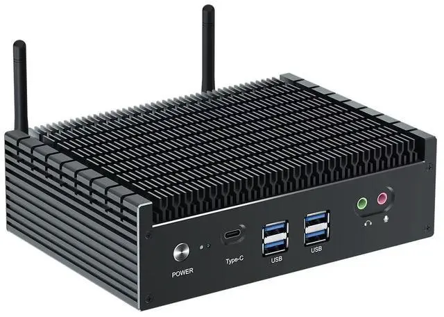 Main image of 13th Gen Mini PC Fanless Desktop PC Core i7 1355U (up to 5.0GHz), Micro PC with Win11 pro, Dual 2.5G LAN Office PC, Dual HD, Display port, USB-C, WiFi6, BT5.2, 16GB RAM 512GB NVME SSD, Auto power on