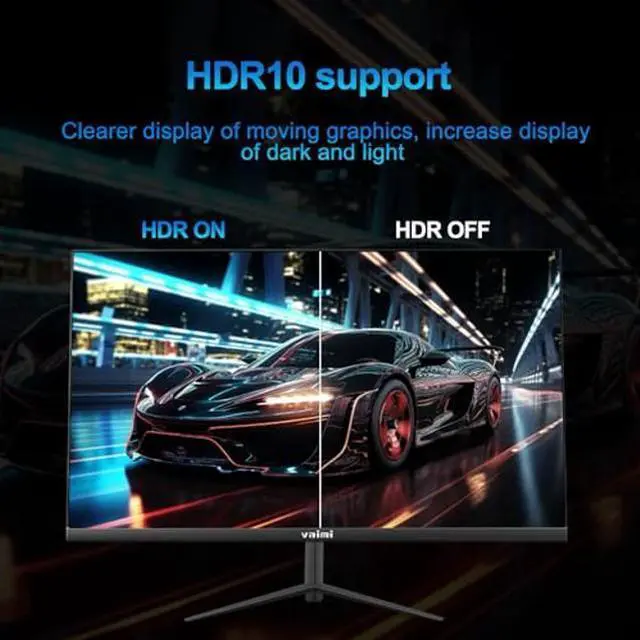 Alt view image 5 of 5 - VAIMI Gaming Monitor 27 inch 180Hz 1ms PC Gaming Computer Monitor -FHD 1080P, FreeSync, 1 x HDMI 2.1, 1 x Display Port 1.4, 1 x USB, IPS, Blacklevel Adjust, VESA Compatible,Black