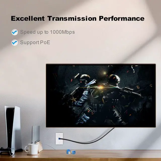 Alt view image 5 of 5 - VCE RJ45 Cat6 Keystone Jacks Slim Profile UL-Listed 25-Pack Blue with Speed Termination Keystone Tool