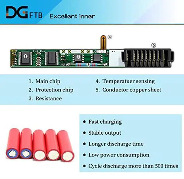 Alt view image 5 of 5 - DGFTB PS0011UA1BRS Laptop Battery for Toshiba Dynabook Portege X30L-J PCR10A-009003 PCR10L-13L011 PCR10T-04N00X PCR12U Series 4ICP5/63/71(15.4V 53Wh/3450mAh 4-Cell)