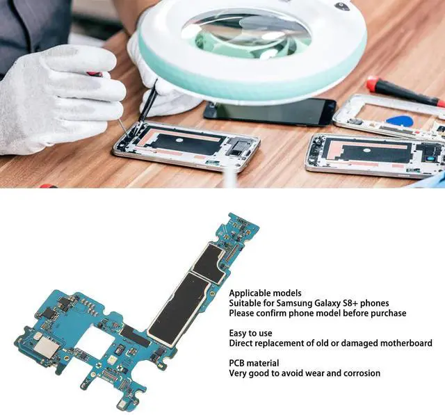 Alt view image 2 of 5 - 64GB Unlock Motherboard Replacement for Galaxy S8+, Professional PCB Unlock Main Logic Board, Phone Repair Replacement Part for Galaxy S8+ (US Version)