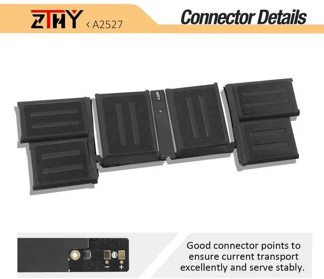 Alt view image 4 of 5 - ZTHY A2527 Laptop Battery Replacement for MacBook Pro 16-inch A2485 (Late 2021) EMC 3651 MK183LL/A MK193LL/A MK1A3LL/A MK1E3LL/A MK1F3LL/A MK1H3LL/A Series 11.45V 99.6Wh