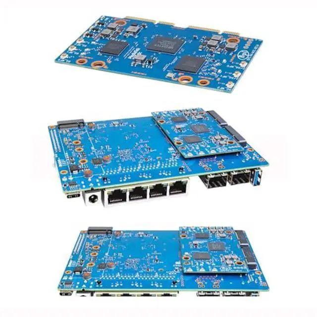 Alt view image 4 of 5 - youyeetoo Banana Pi BPI-R4 WiFi 7 Router Development Board - Fully Assembled, MediaTek MT7988A Chip, 4GB RAM, 8GB eMMC, 2X 10Gbe SFP Slots, 4X Gbe Ports, Metal Case