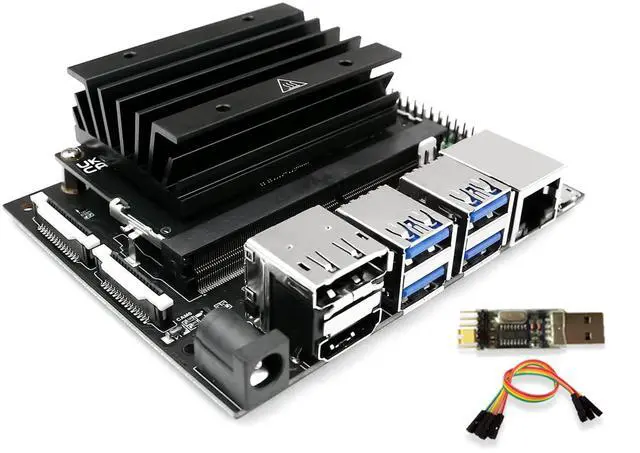 Main image of WayPonDEV Jetson Nano Developer Kit - 4GB LDPPR4 RAM 16G eMMC, Sub Kit Nano Mini PC for AI Robotics Machine Learning (Heat Sink Version)