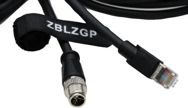 Main image of ZBLZGP M12 X-Code 8 Pin to RJ45 Ethernet Cable for Cognex Industrial Cameras,Shielded High Flexible Waterproof Network Cable (5M)