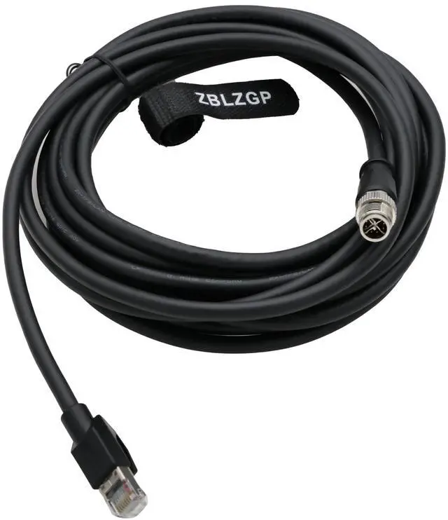 Alt view image 2 of 5 - ZBLZGP M12 X-Code 8 Pin to RJ45 Ethernet Cable for Cognex Industrial Cameras,Shielded High Flexible Waterproof Network Cable (5M)