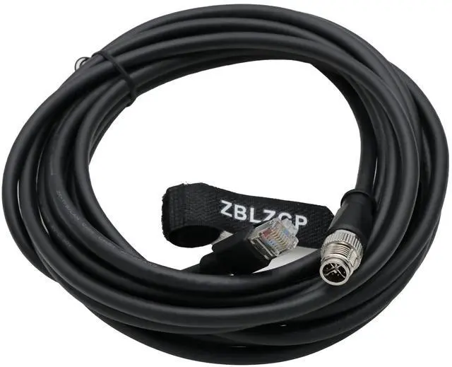 Alt view image 3 of 5 - ZBLZGP M12 X-Code 8 Pin to RJ45 Ethernet Cable for Cognex Industrial Cameras,Shielded High Flexible Waterproof Network Cable (5M)